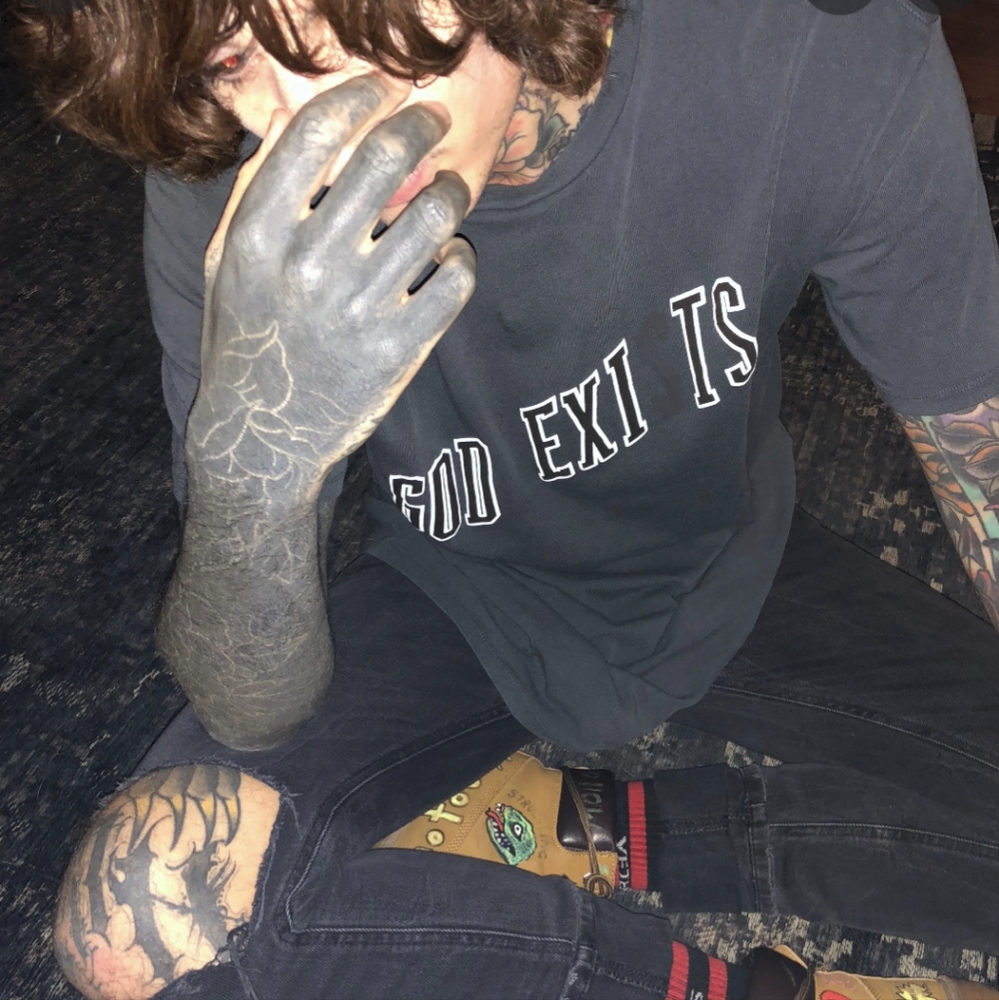 DropDead God Exi_ts Rare Distressed Tee Shirt